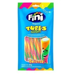 Tubes sabor Twister Cítrico Pacote com 80g - Fini