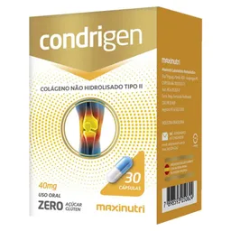 Condrigen Colágeno Tipo 2 Maxinutri 40mg c/ 30 Cápsulas
