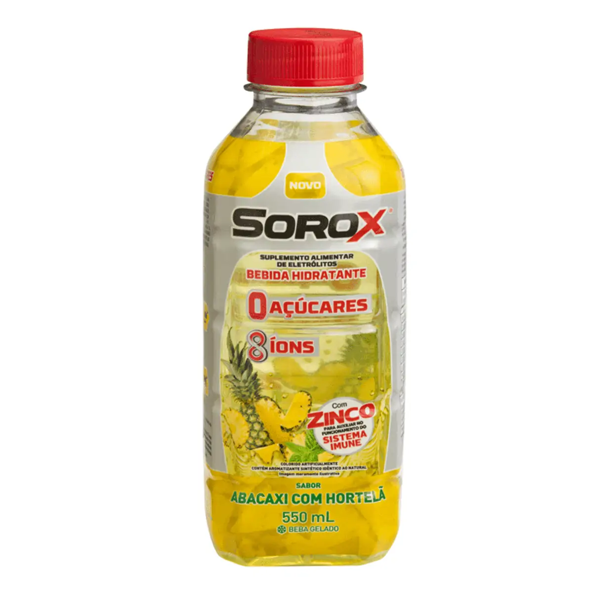 Isotônico Sorox Abacaxi com Hortelã Zero Açúcar 550ml