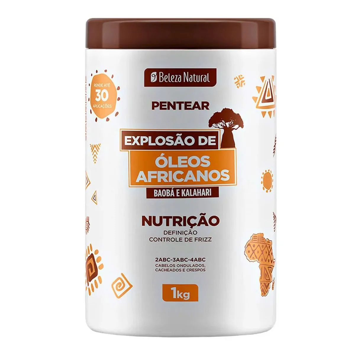 Creme de Pentear Beleza Natural Explosão de Óleos Africaons 1Kg