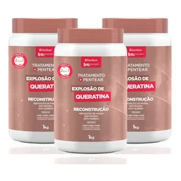 Creme de Pentear e Tratamento Explosão de Queratina 2 em 1 1Kg | Beleza Natural