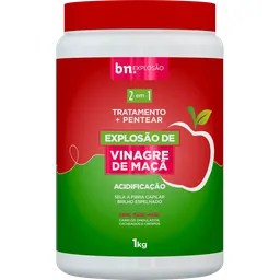 Creme de Pentear e Tratamento Explosão de Vinagre de Maçã de 1Kg 2 em 1 | Beleza Natural