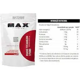Mass Titanium 175000 Baunilha 3kg Refil - Max Titanium - Mass Titanium 175000 BAUNILHA 3kg Refil - M