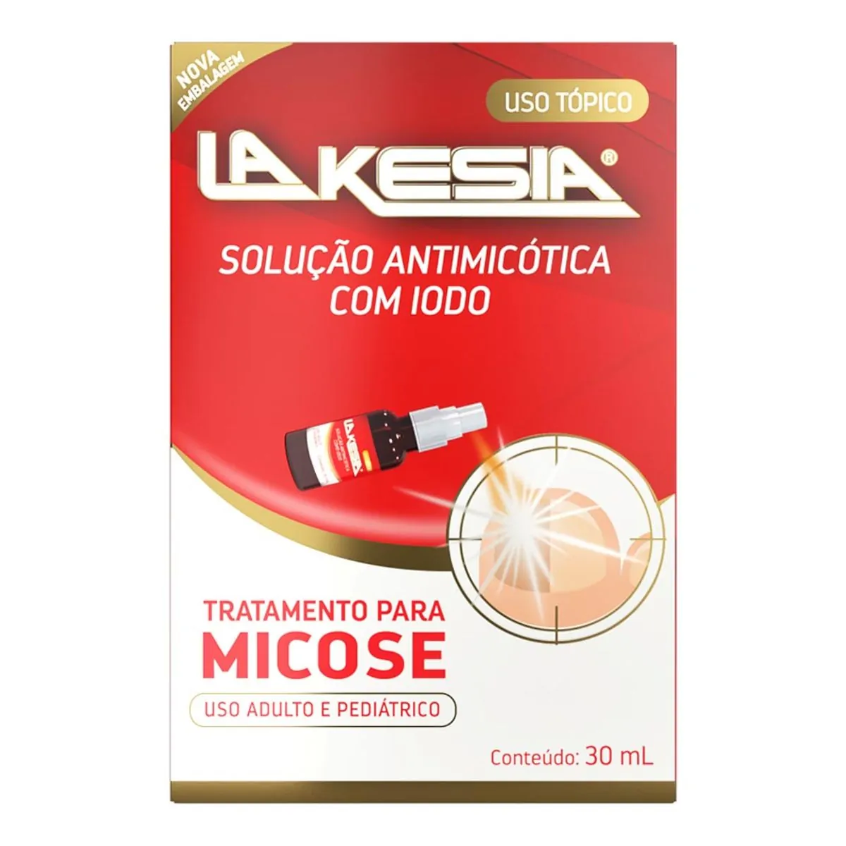 Antimicótico LaKesia 0,5% + 1% + 2% + 2% + 5% 30ml