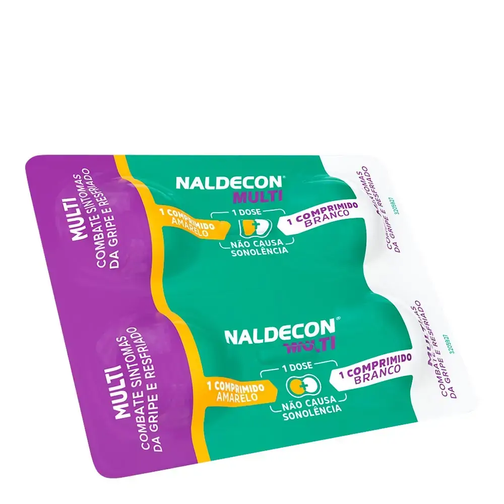 Antigripal Naldecon Multi 400mg + 400mg + 20mg 4 Comprimidos