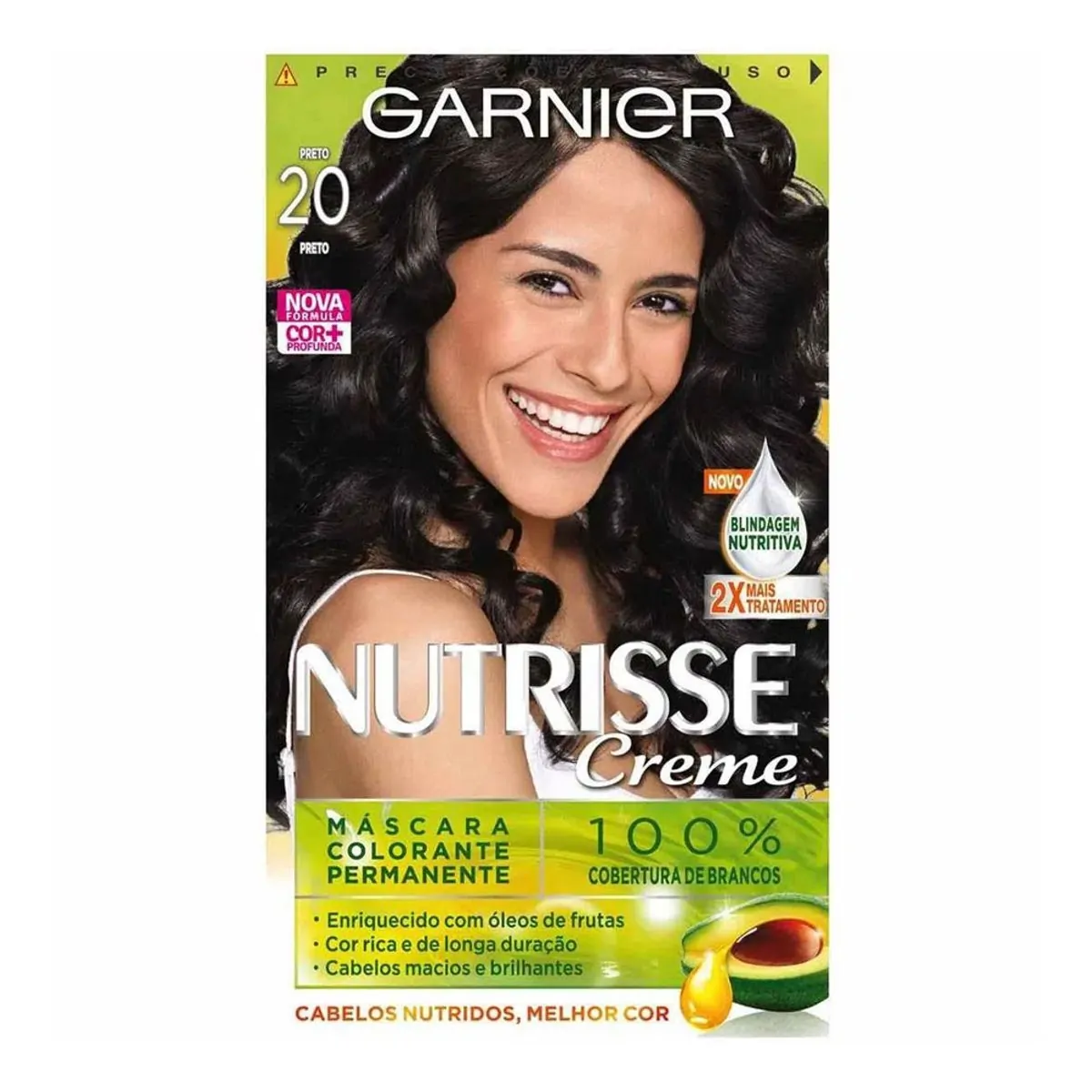 Tinta de Cabelo Garnier Nutrisse Creme 20 Preto