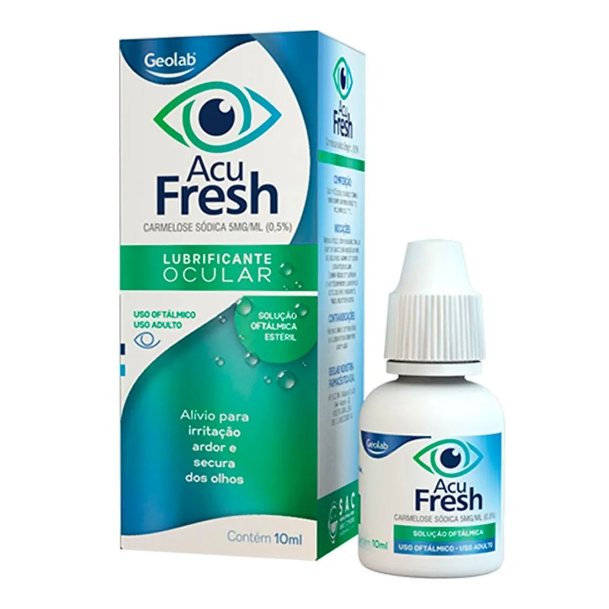 Lubrificante Acu Fresh 5mg/mL 1 Frasco com 10mL de Solução