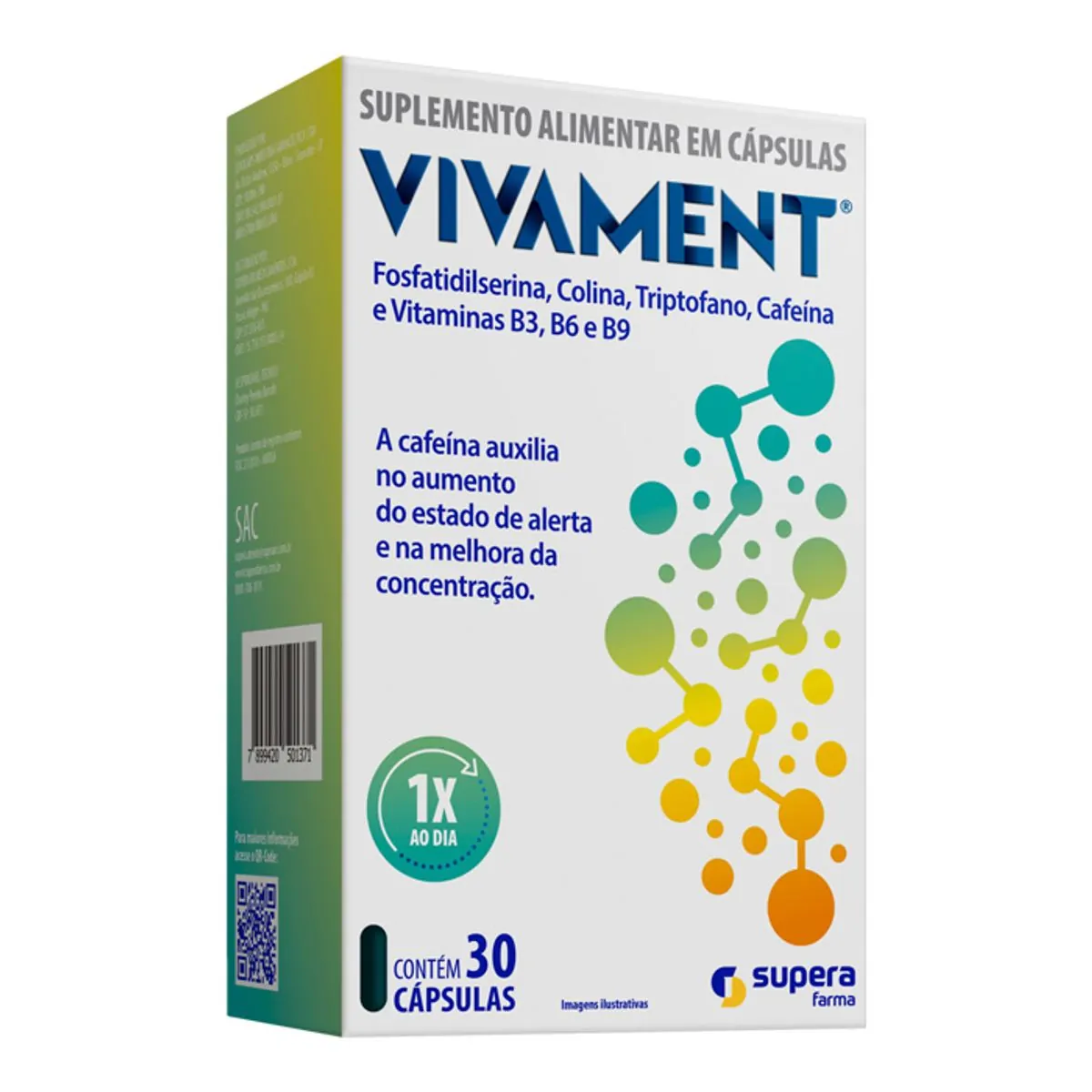 Suplemento Alimentar Vivament Supera Farma 30 Cápsulas
