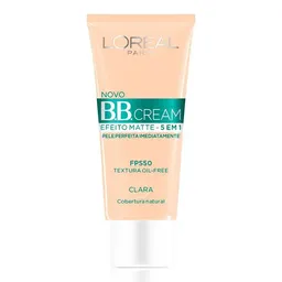 Base BB Cream LOréal Paris Efeito Matte Cor Clara FPS50 30ml