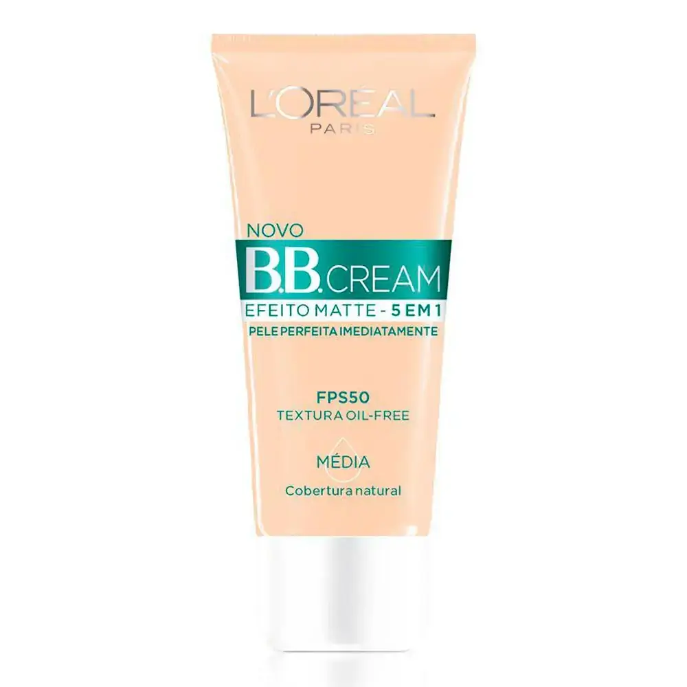 Base BB Cream LOréal Paris Efeito Matte Cor Média FPS50 30ml