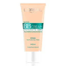 Base BB Cream LOréal Paris Efeito Matte Cor Média FPS50 30ml